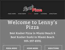 Tablet Screenshot of lennypizza.com